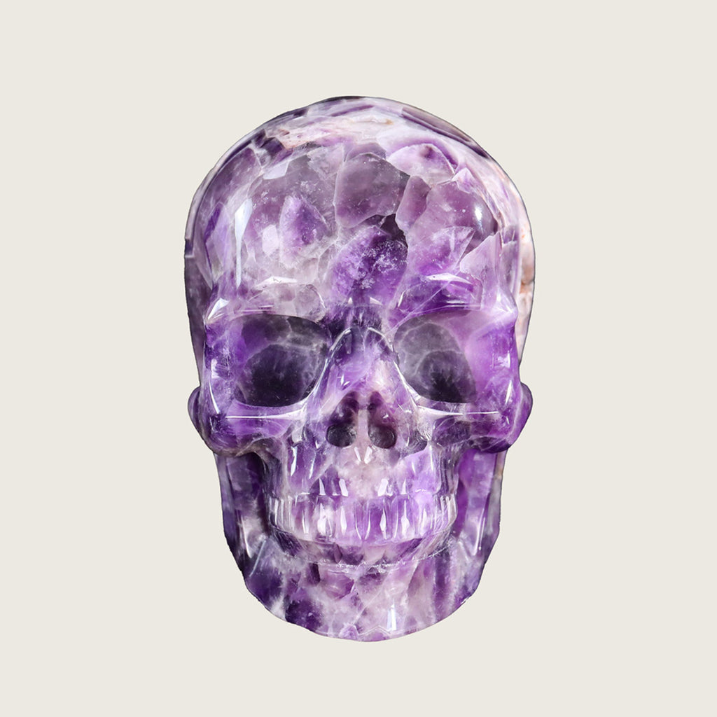7.0" Dream Amethyst Skull Carving  #SCS0012