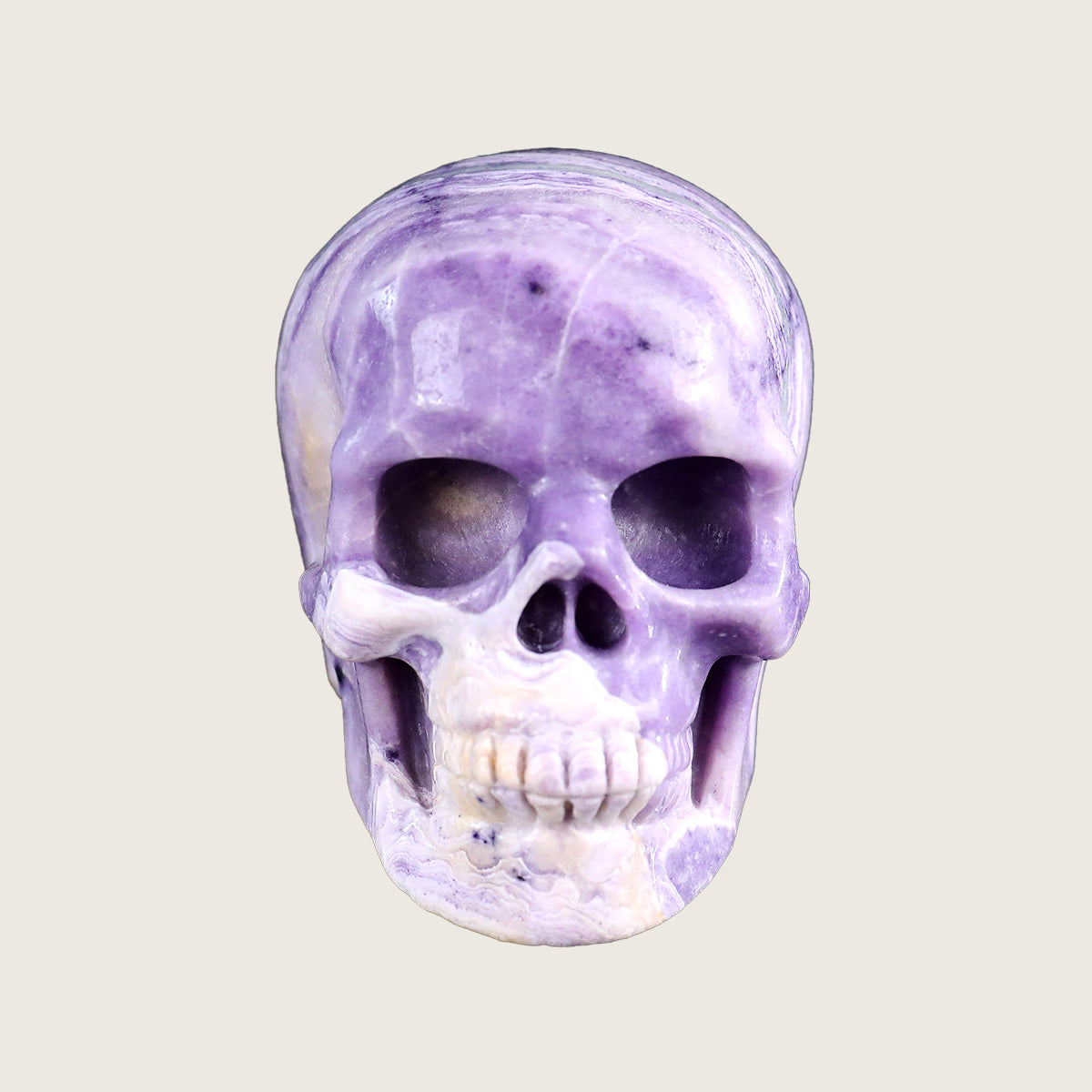 3.0" Purple Malachite Crystal Skull Carving  #SKHPM3001
