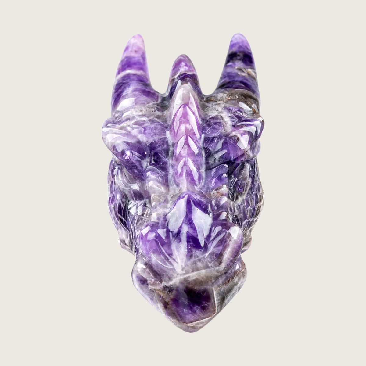 6.0" Amethyst Dragon Skull Carving  #CSC0004