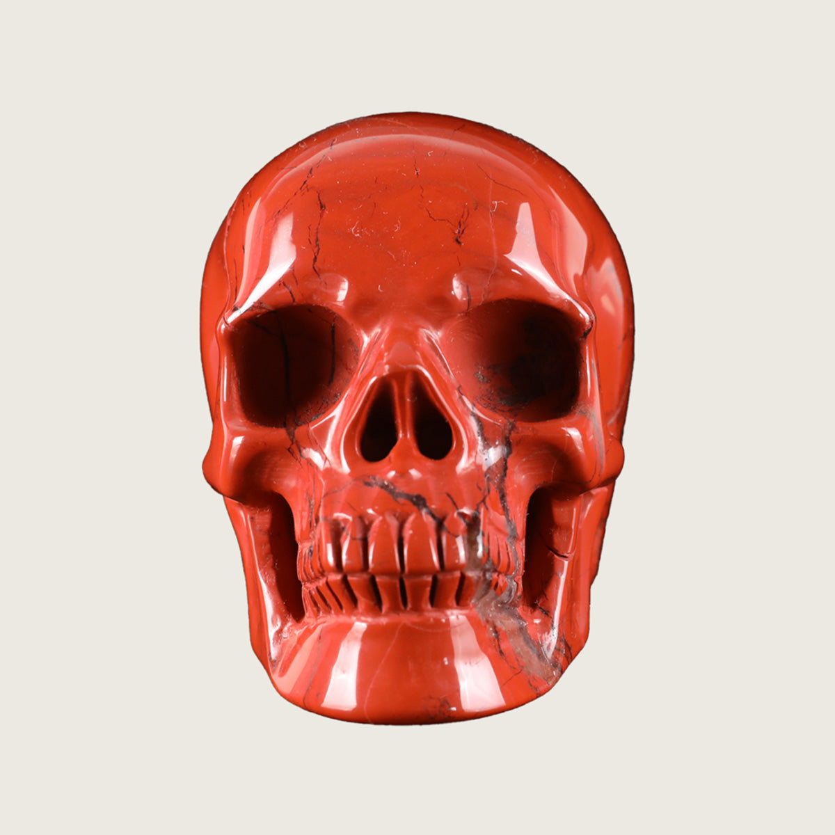 3.0" Red Jasper Crystal Skull Carving  #SKH30076