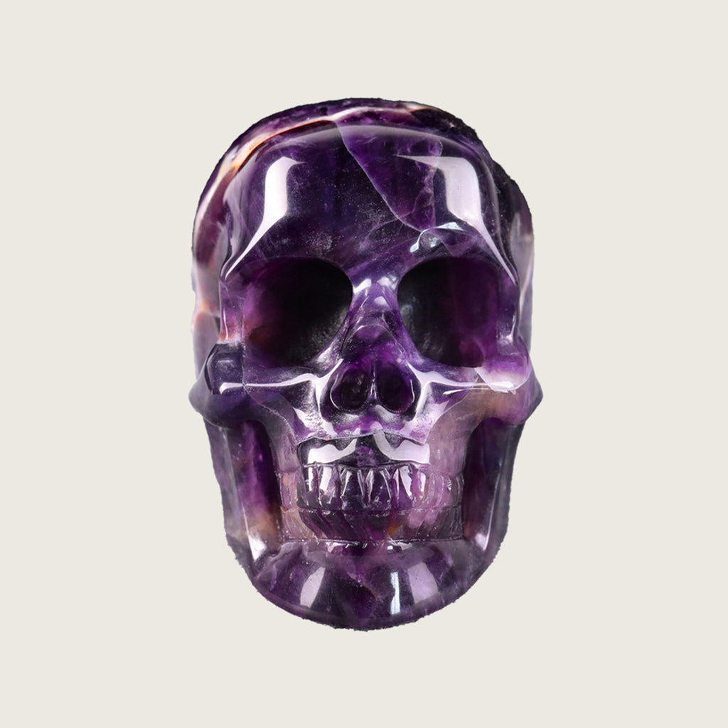 2.2" Amethyst Crystal Skull Carving  #SKH22025