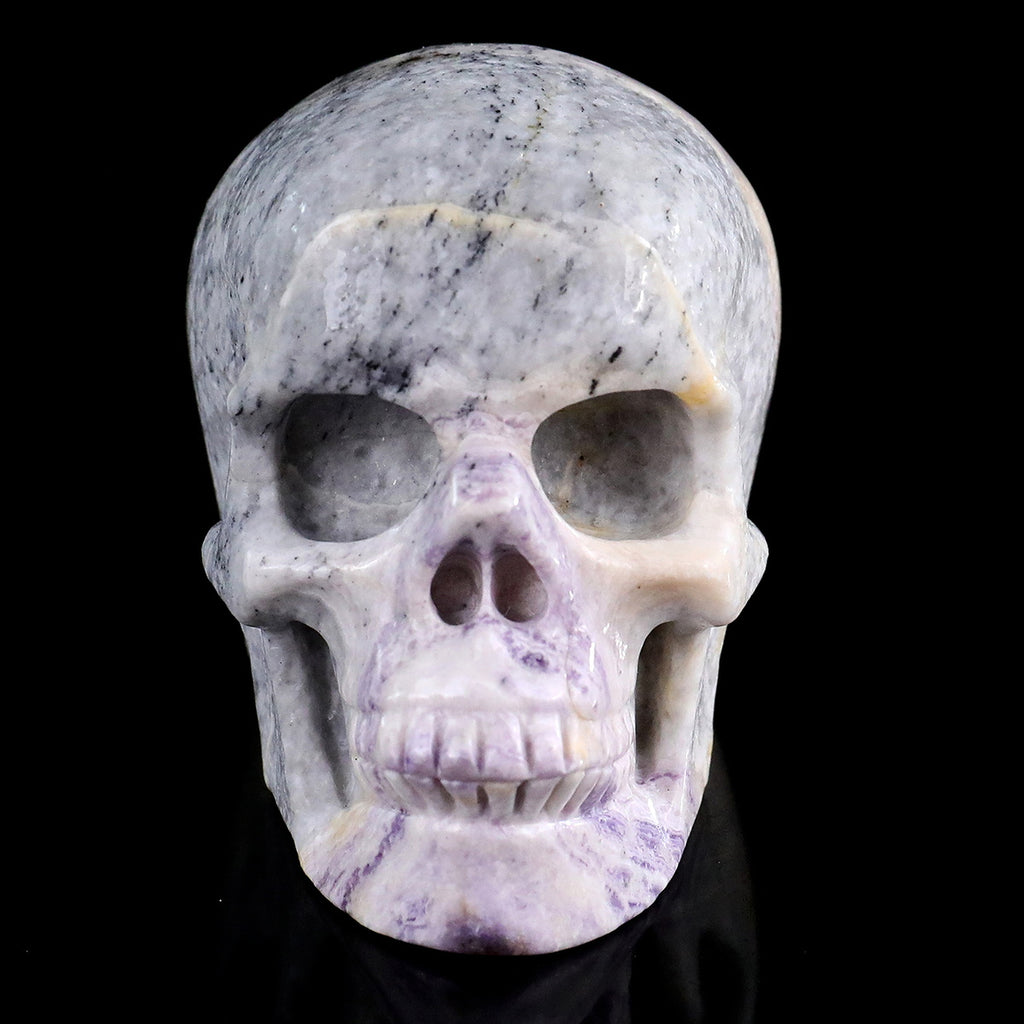 3.0" Purple Malachite Crystal Skull Carving  #SKH30098