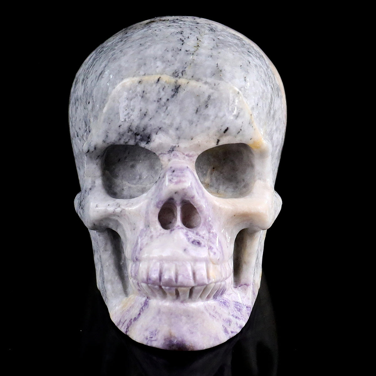 3.0" Purple Malachite Crystal Skull Carving  #SKH30098