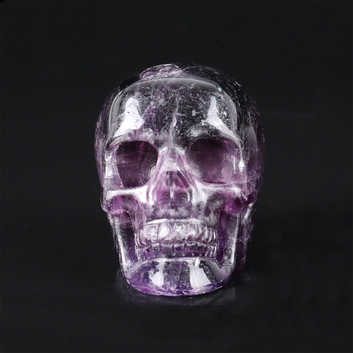 2.2" Amethyst Crystal Skull Carving  #SKH22074