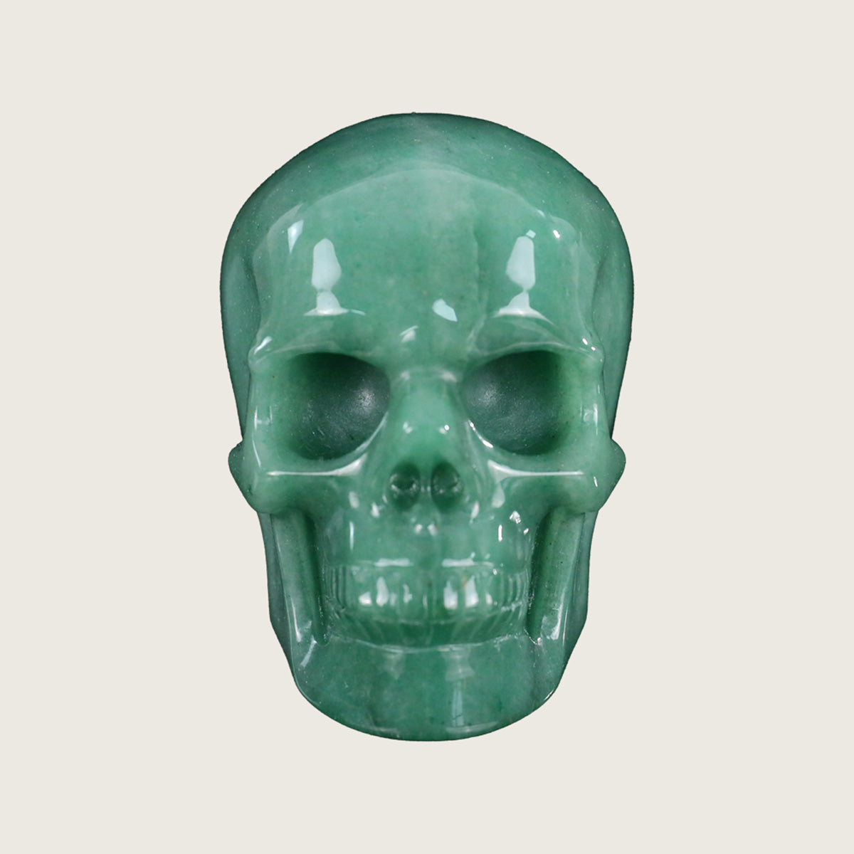 3.0" Green Aventurine Crystal Skull Carving  #SKH30057
