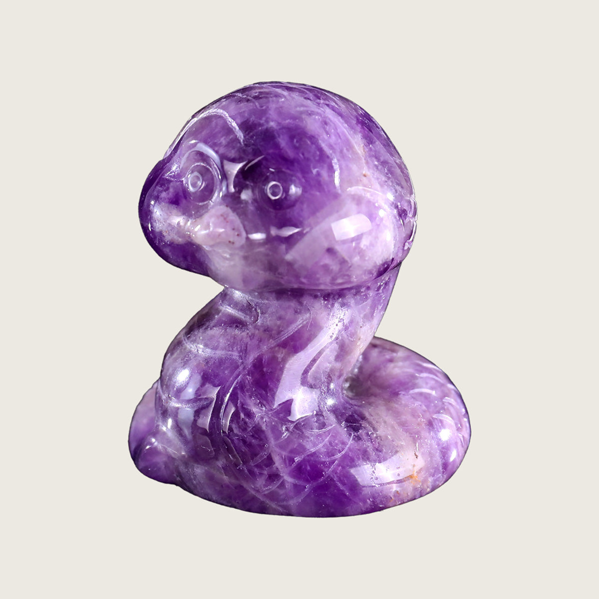 2.0" Amethyst Baby Snake Carving  #CHA0018