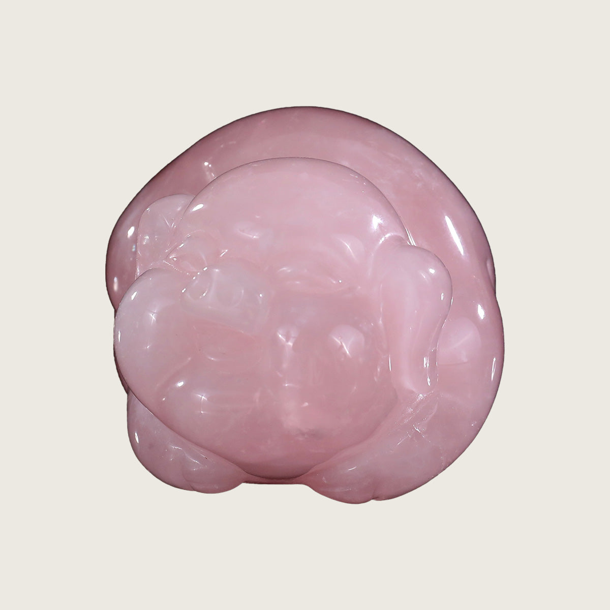 3.8" Rose Quartz Pig Carving  #CHA0009