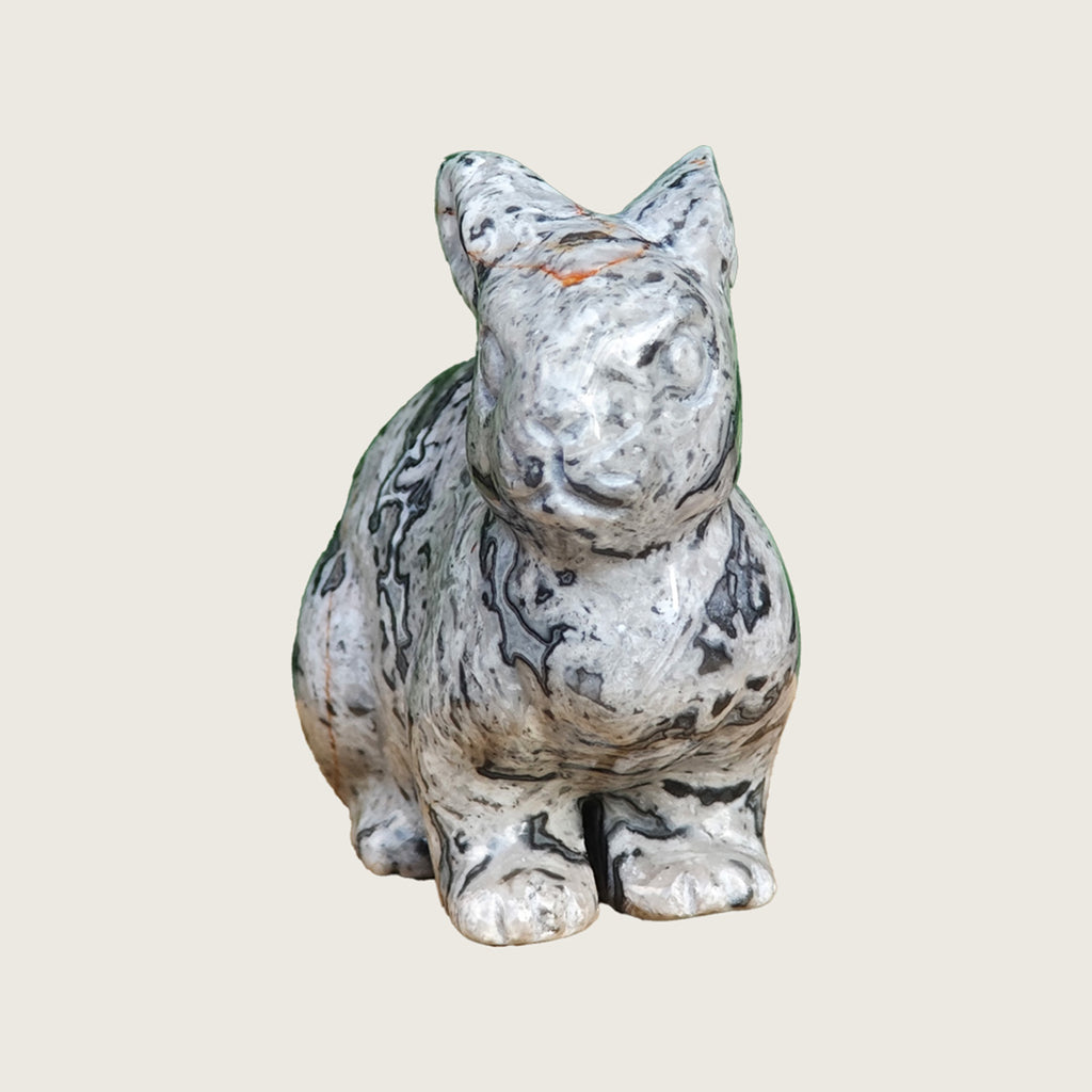 2.2" Picasso Jasper Rabbit Carving  #CHA0012