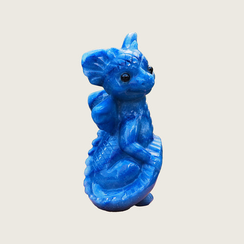 1.8" Blue Aventurine Baby Dragon Carving  #CHA0013