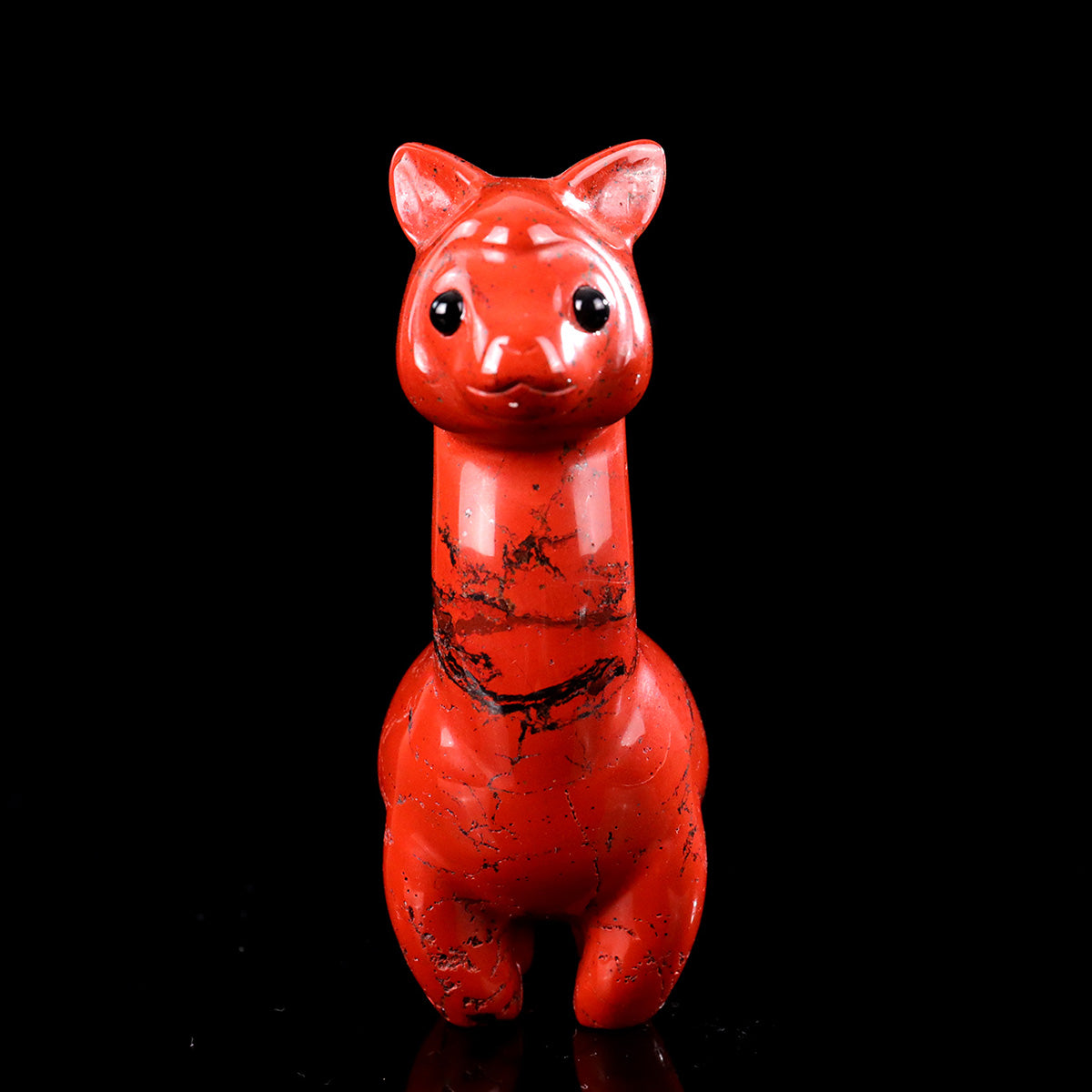 1.4" Red Jasper Alpaca Carving  #CHA0032