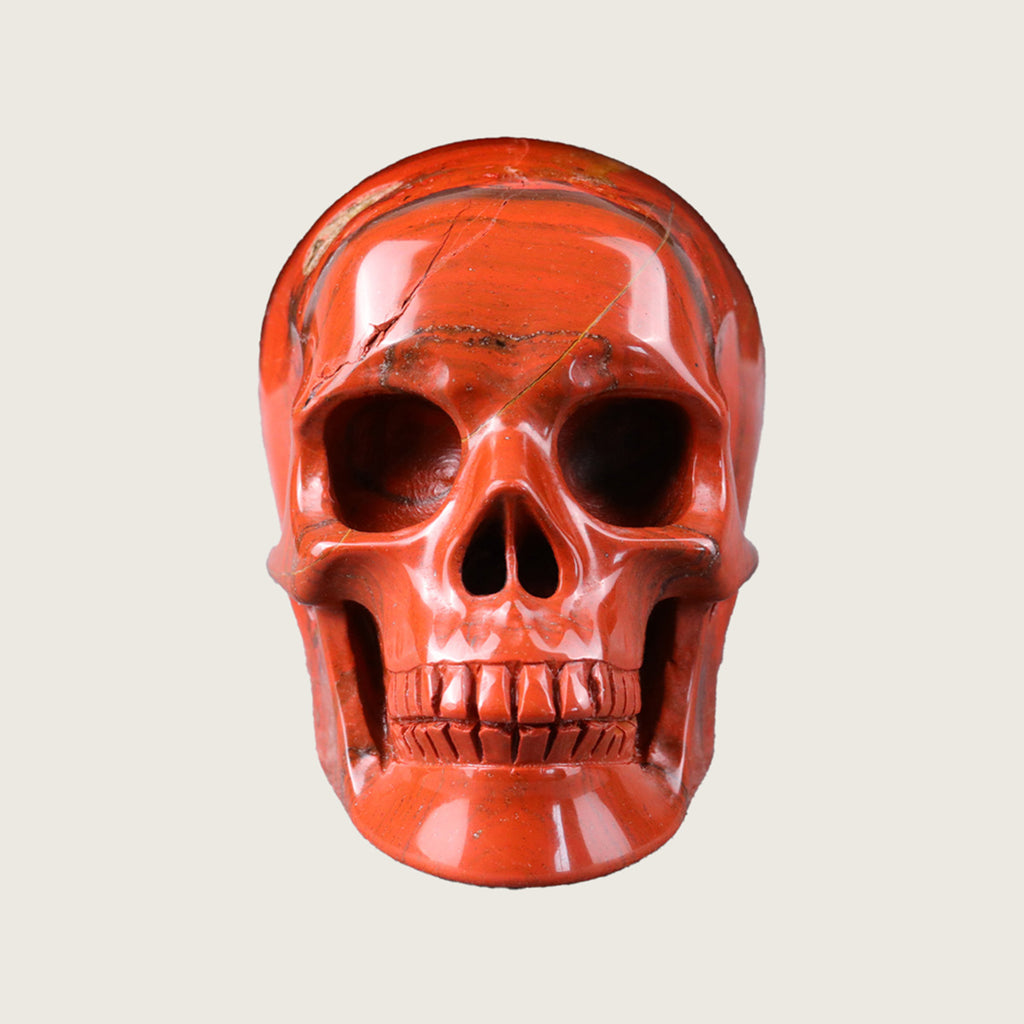 2.2" Red Jasper Crystal Skull Carving  #SKH22021