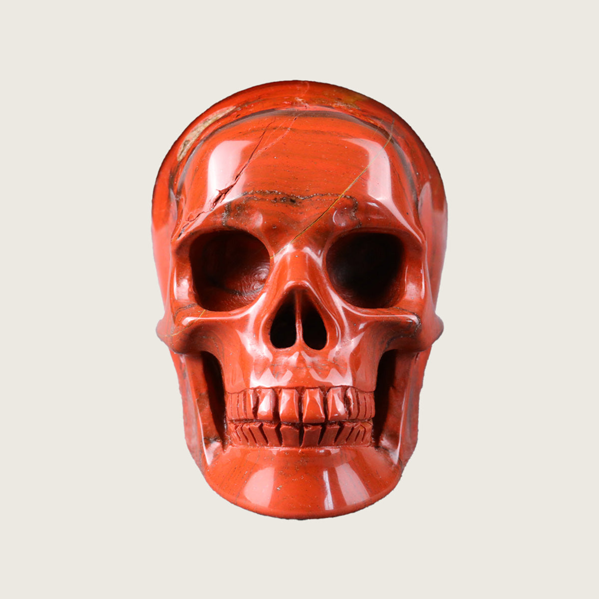 2.2" Red Jasper Crystal Skull Carving  #SKH22021