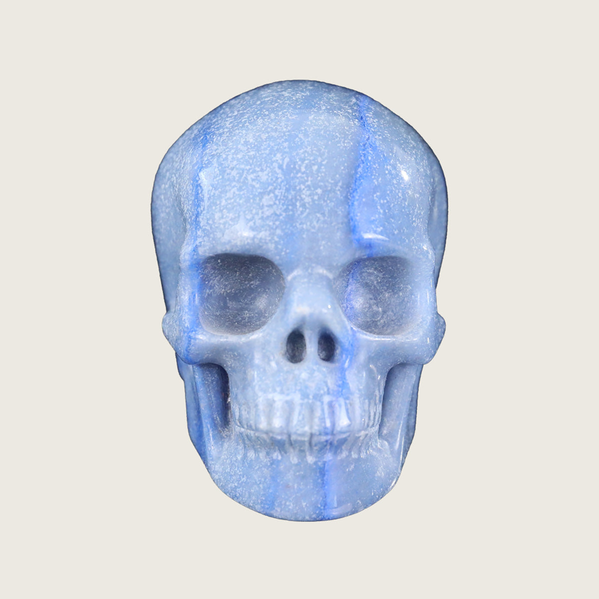 3.0" Blue Aventurine Crystal Skull Carving  #SKH30064