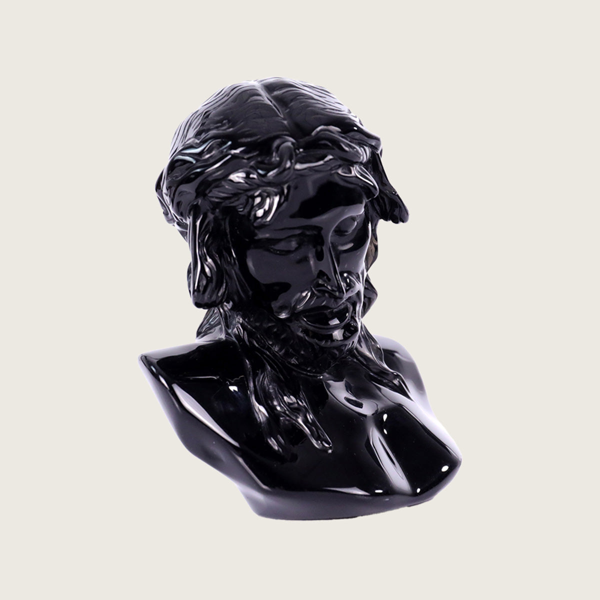 4.2" Black Obsidian Christ Carving  #CTC0054