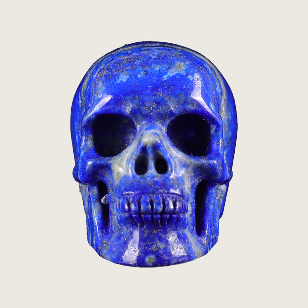 2.2" Lapis Lazuli Human Skull Carving  #SKH22016