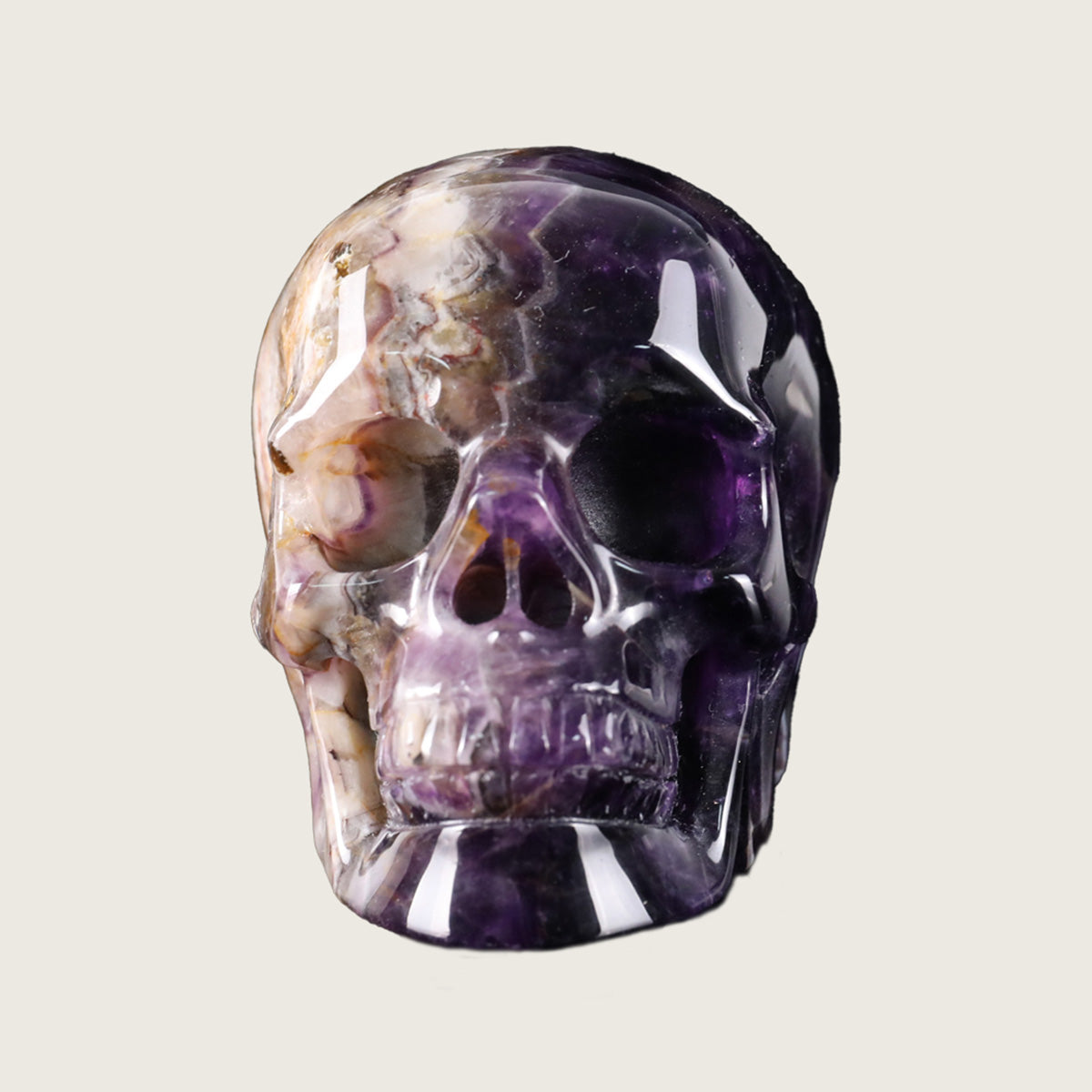 3.0" Dream Amethyst Crystal Skull Carving  #SKH30078