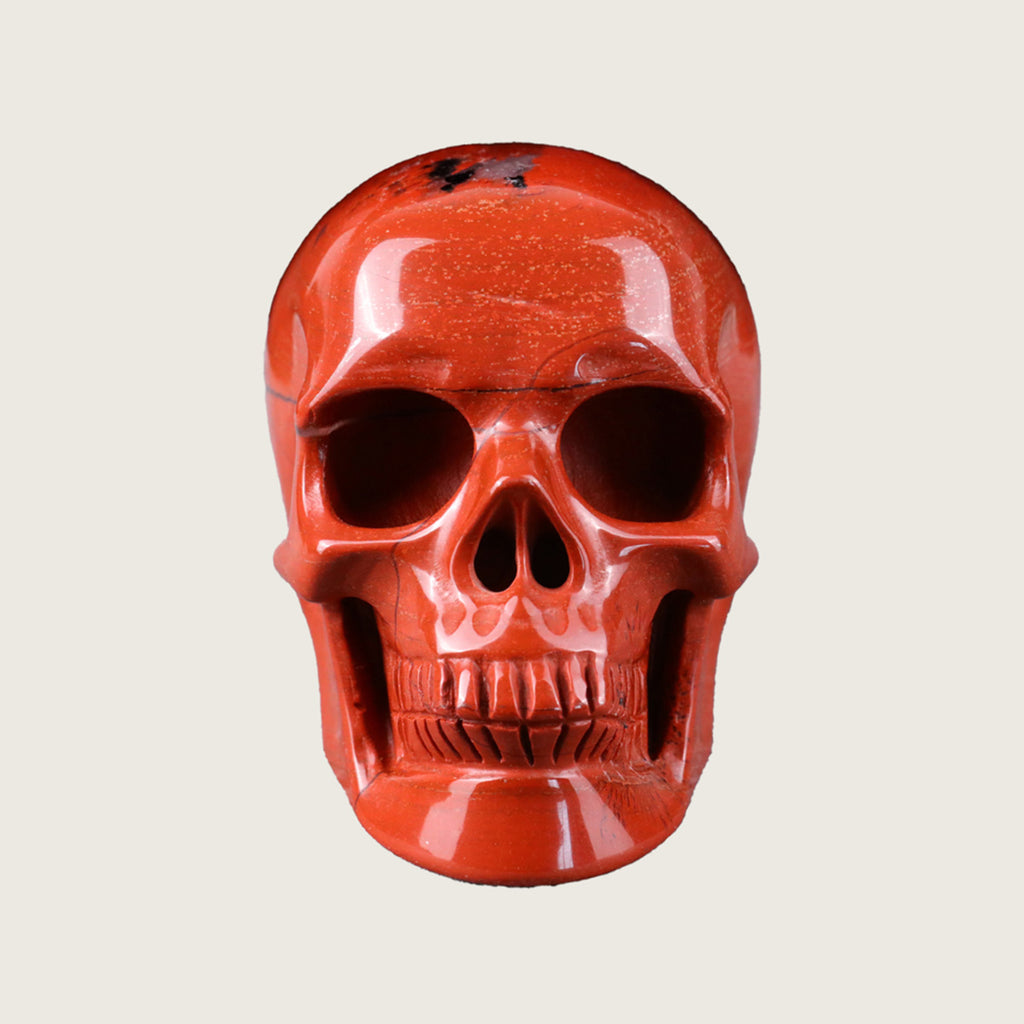 2.2" Red Jasper Crystal Skull Carving  #SKH22023