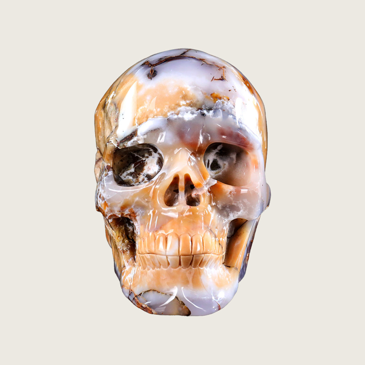 8.0" Blue Chalcedony Crystal Skull Carving  #SCS0017
