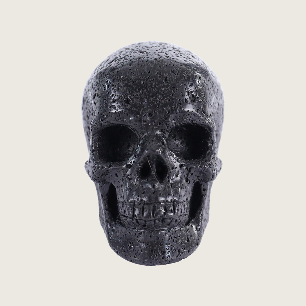 3.0" Hot Lava Stone Agate Crystal Skull Carving  #SKH30066
