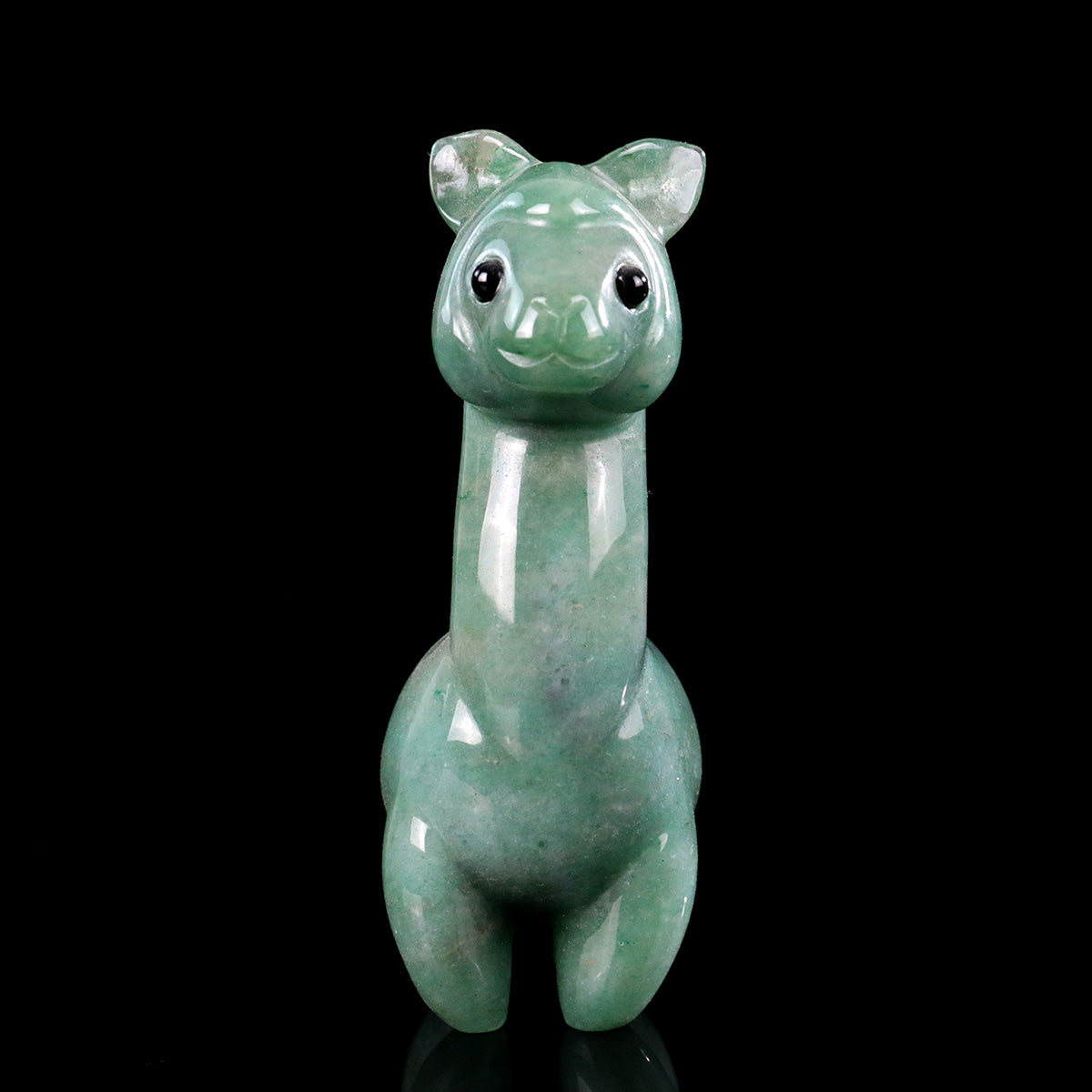 1.4" Green Aventurine Alpaca Carving  #CHA0028