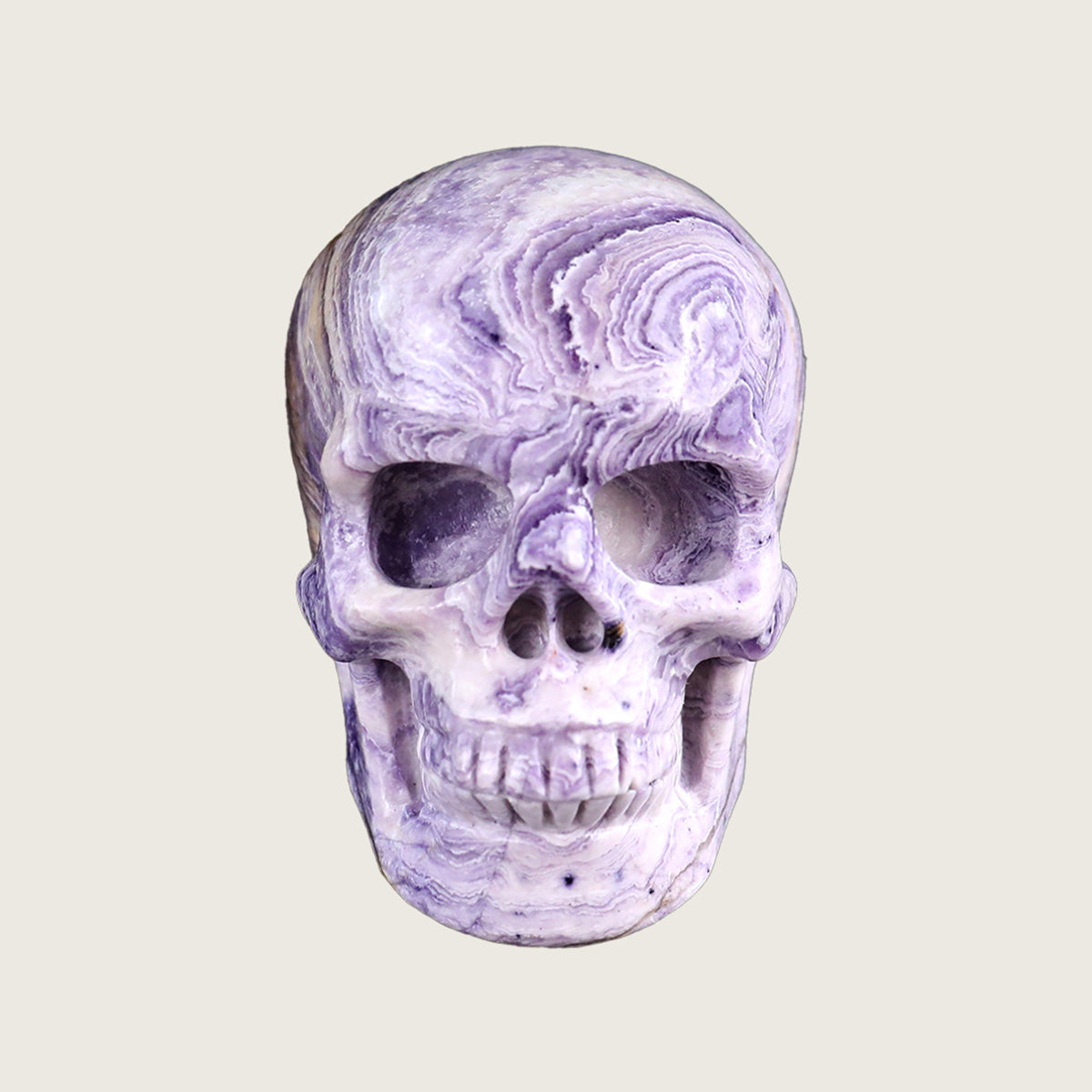 3.0" Purple Malachite Crystal Skull Carving  #SKH30031