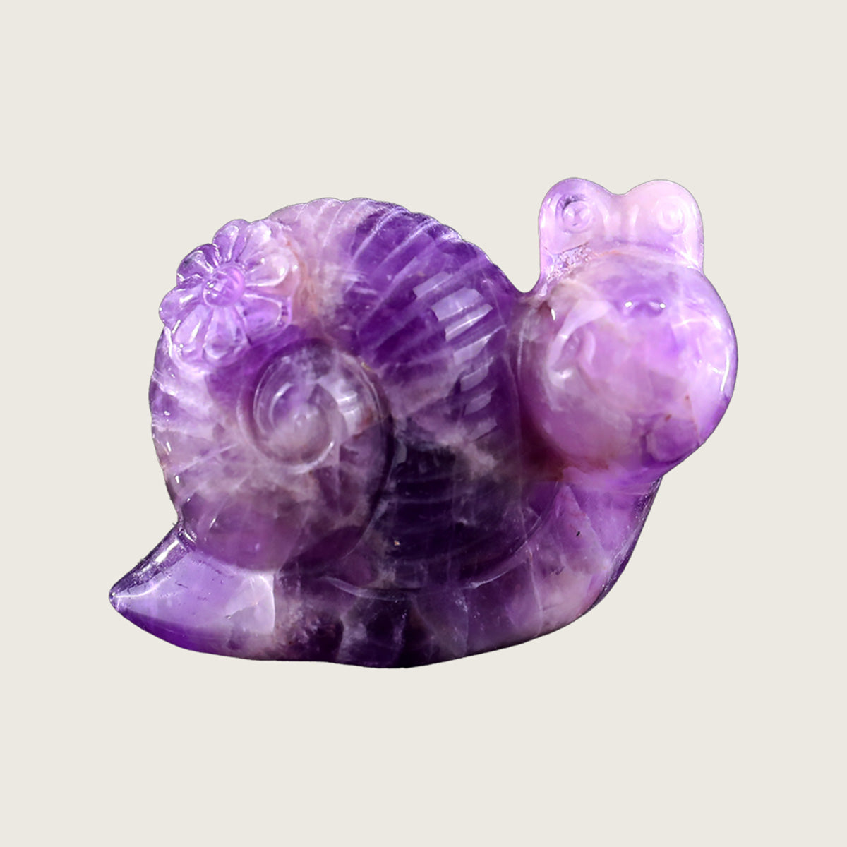 3.0" Amethyst Snail Carving  #CHA0019