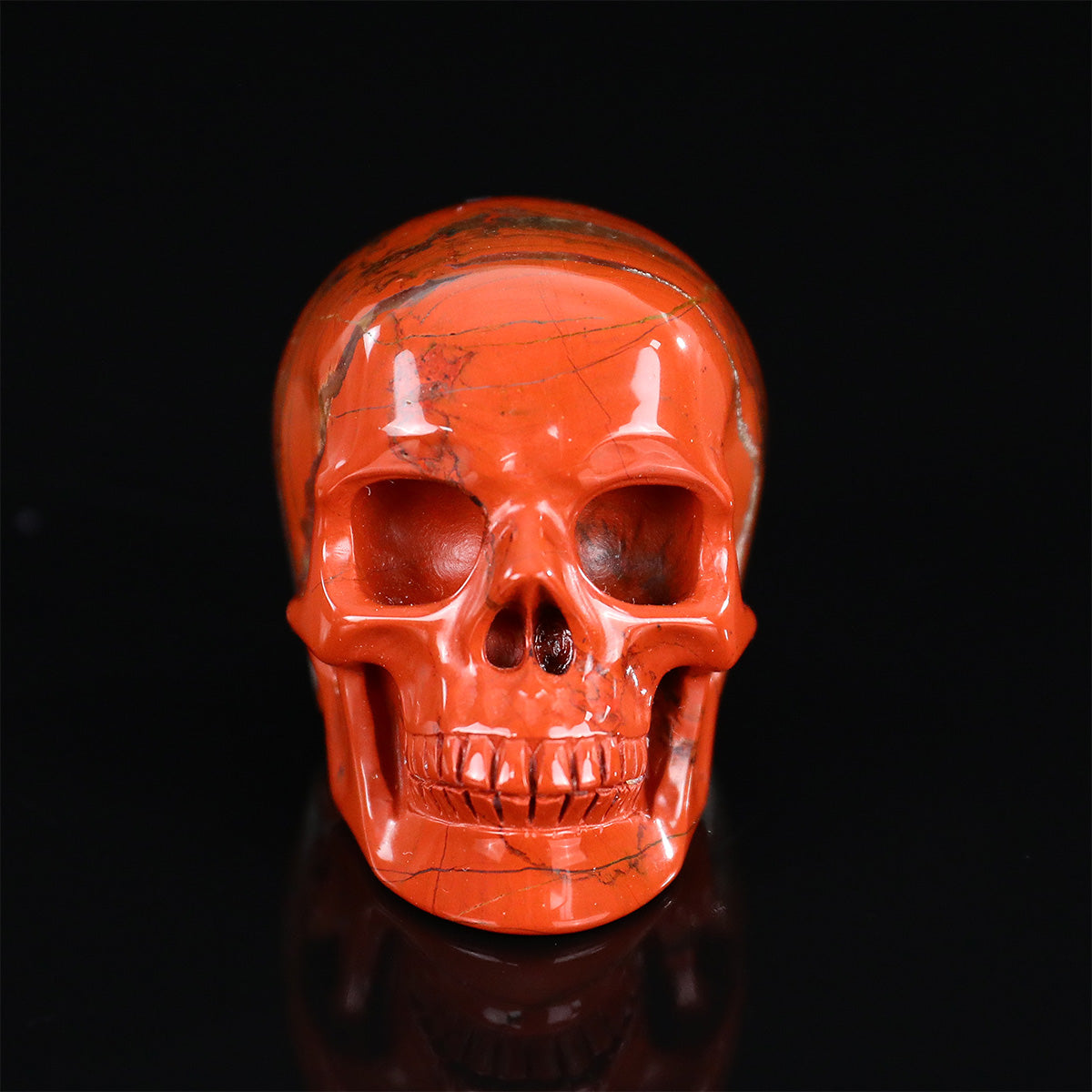 2.2" Red Jasper Crystal Skull Carving  #SKH22069