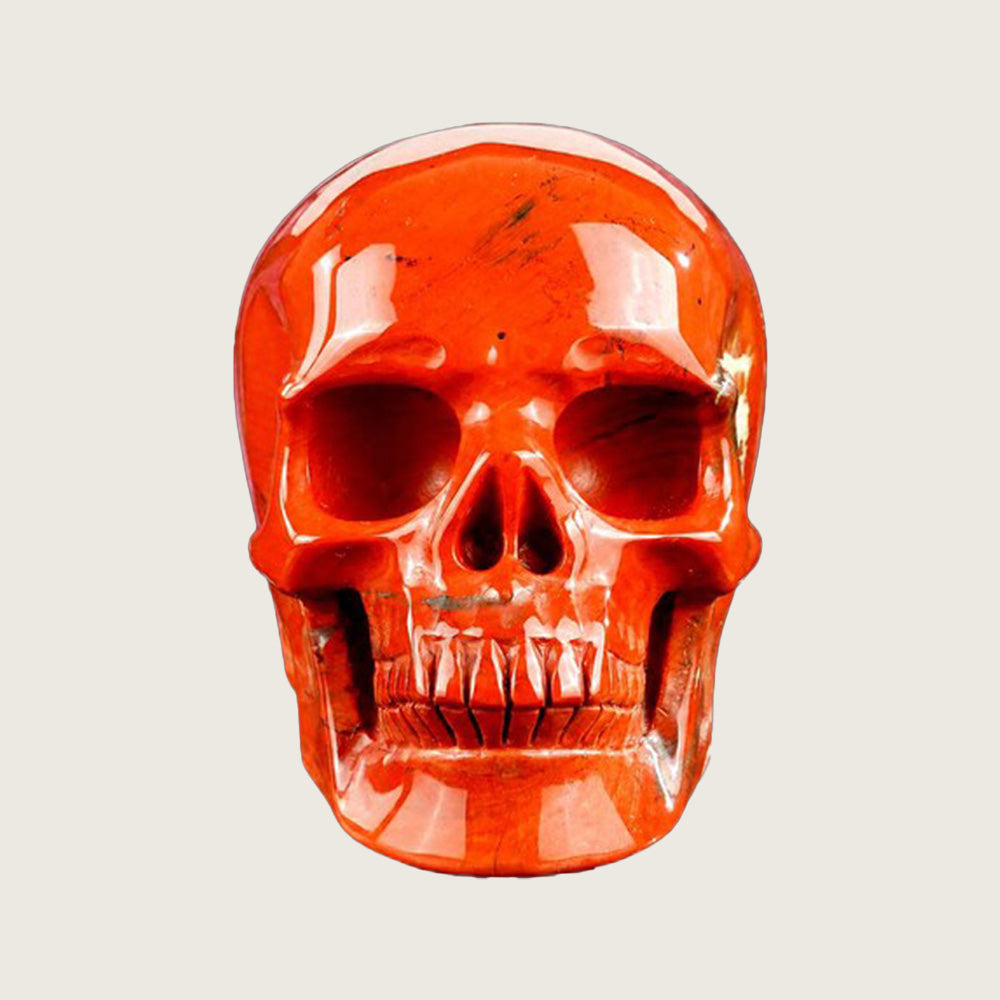 3.0" Red Jasper Crystal Skull Carving  #SKH30090
