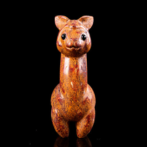 1.4" Elephant Skin Jasper Alpaca Carving  #CHA0030