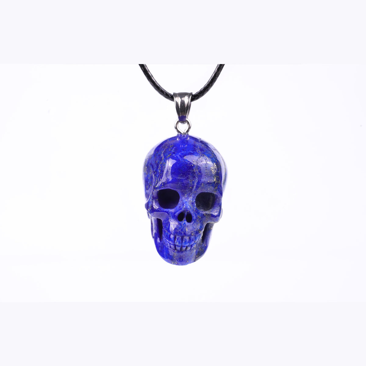 1.1" Lapis Lazuli Skull Pendant Carving  #CSC0052
