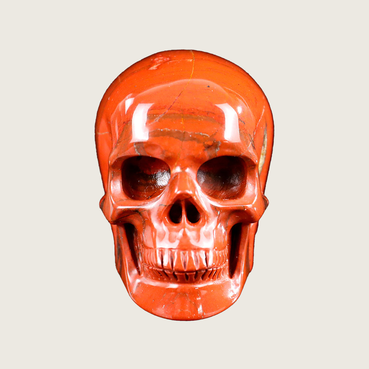 2.2" Red Jasper Crystal Skull Carving  #SKHRJ2201