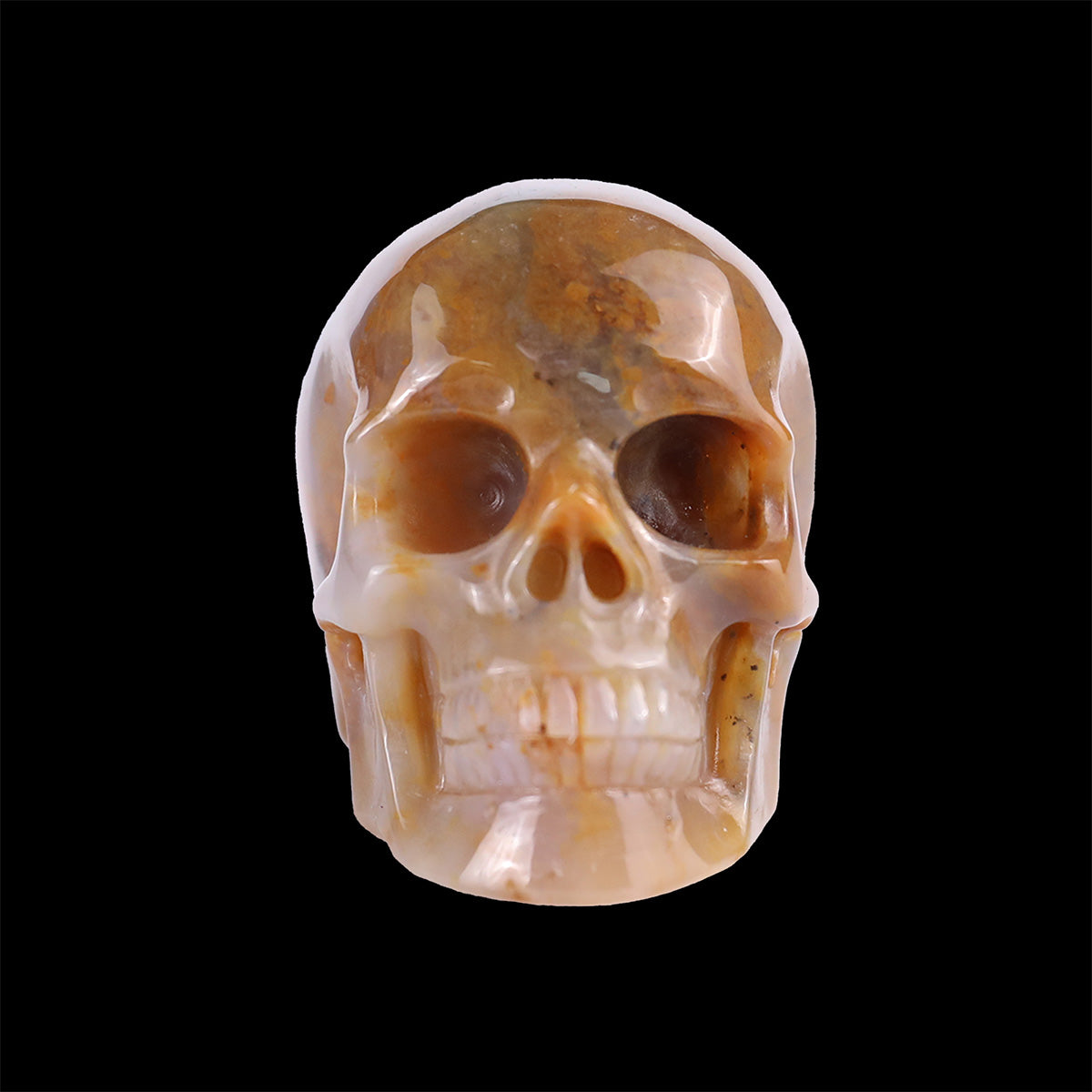 2.2" Yellow Chalcedony Crystal Skull Carving  #SKH22071