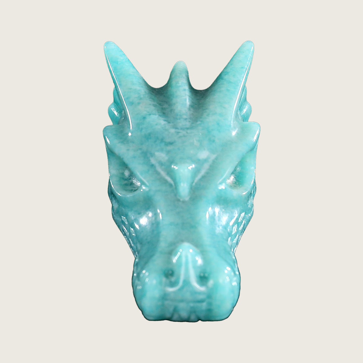 2.4" Amazonite Dragon Skull Carving  #CSC0006