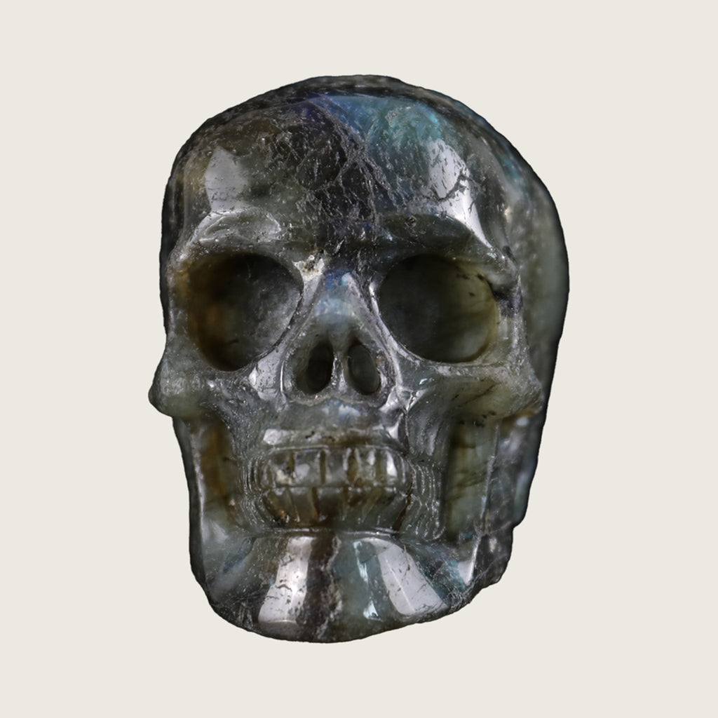 3.0" Labradorite Crystal Skull Carving  #SKH30083