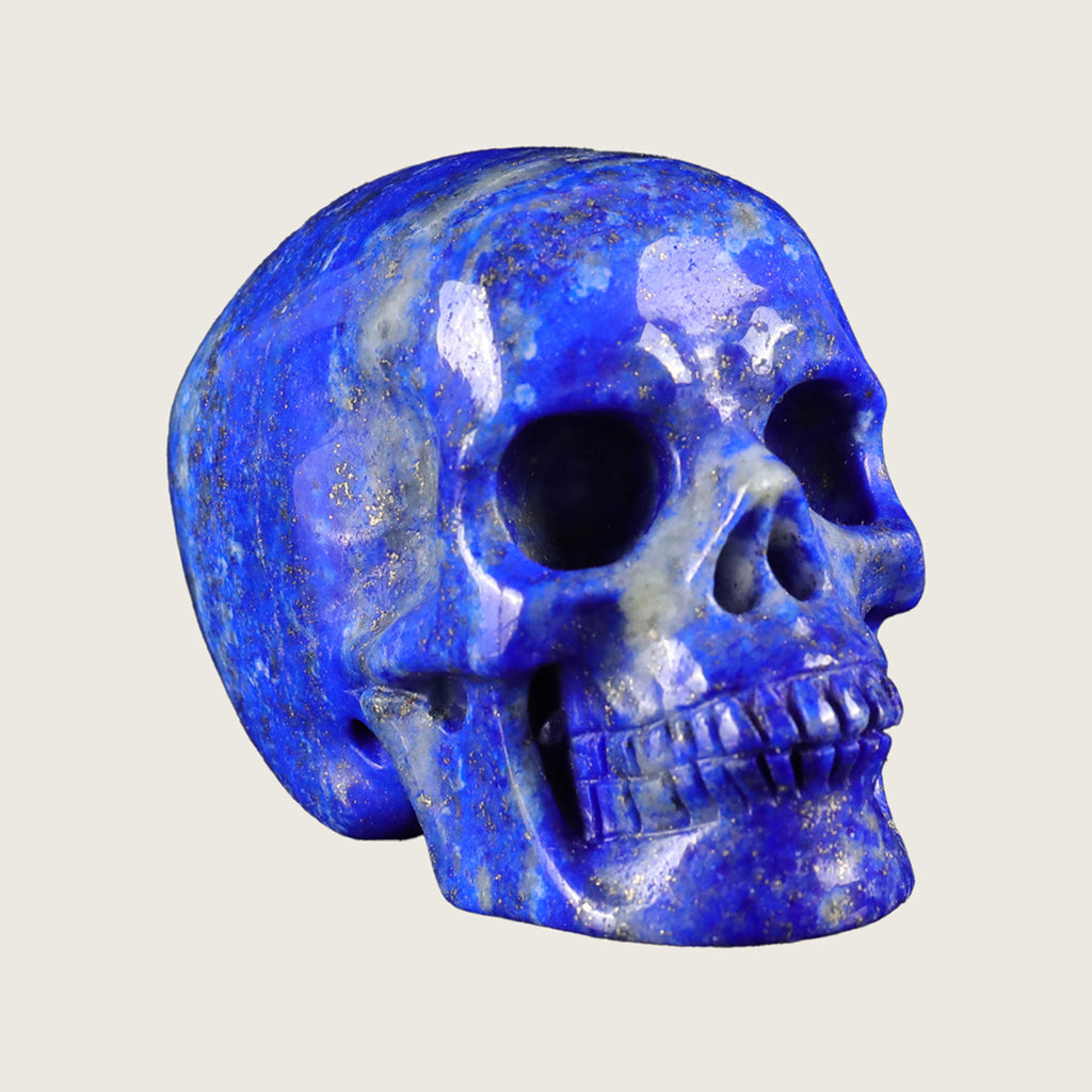 2.2" Lapis Lazuli Human Skull Carving  #SKH22016