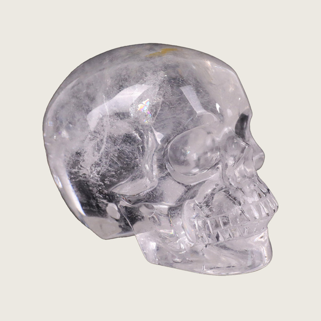 2.2" Clear Quartz Crystal Skull Carving  #SKH22033