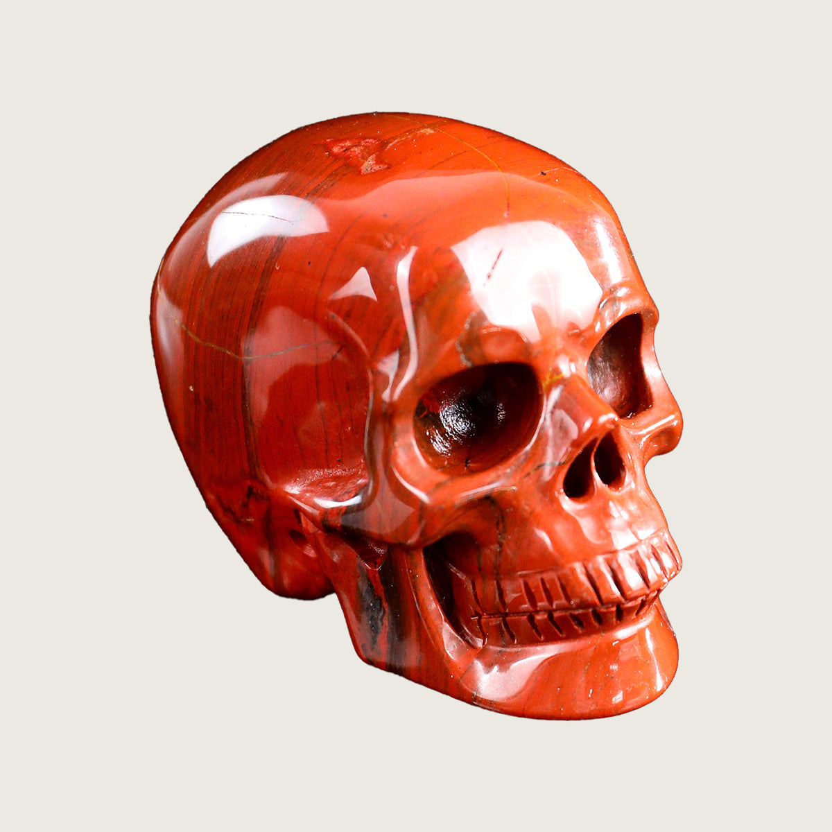 2.2" Red Jasper Crystal Skull Carving  #SKHRJ2201