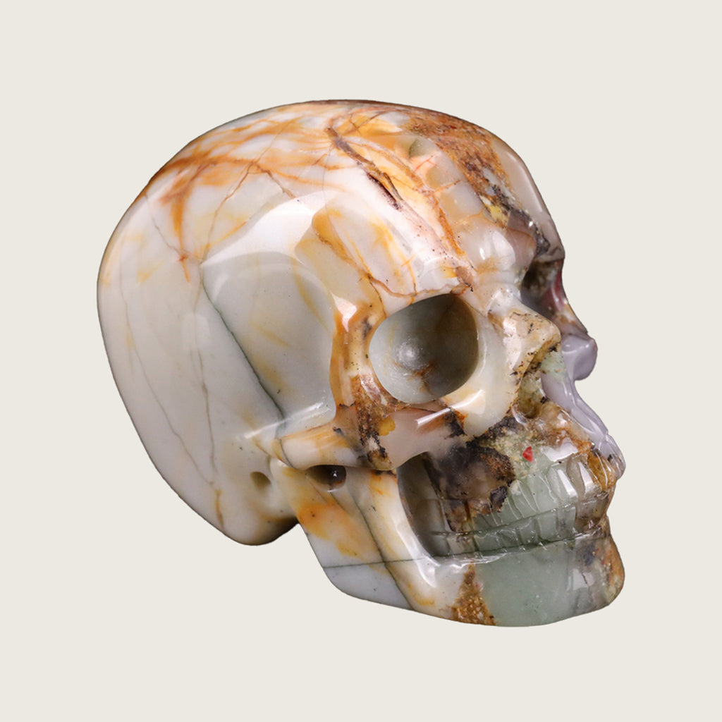 2.2" African Bloodstone Crystal Skull Carving  #SKH22036