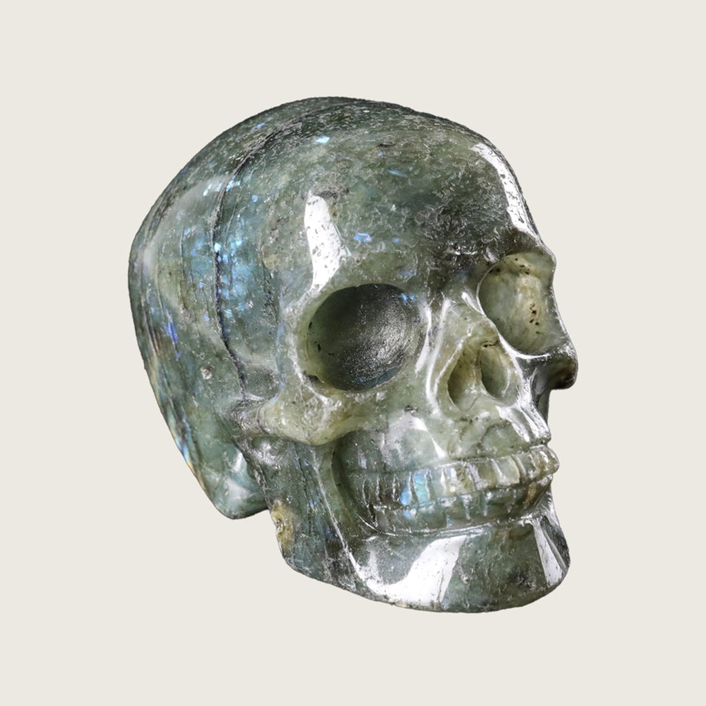 3.0" Blue Labradorite Crystal Skull Carving  #SKH30041