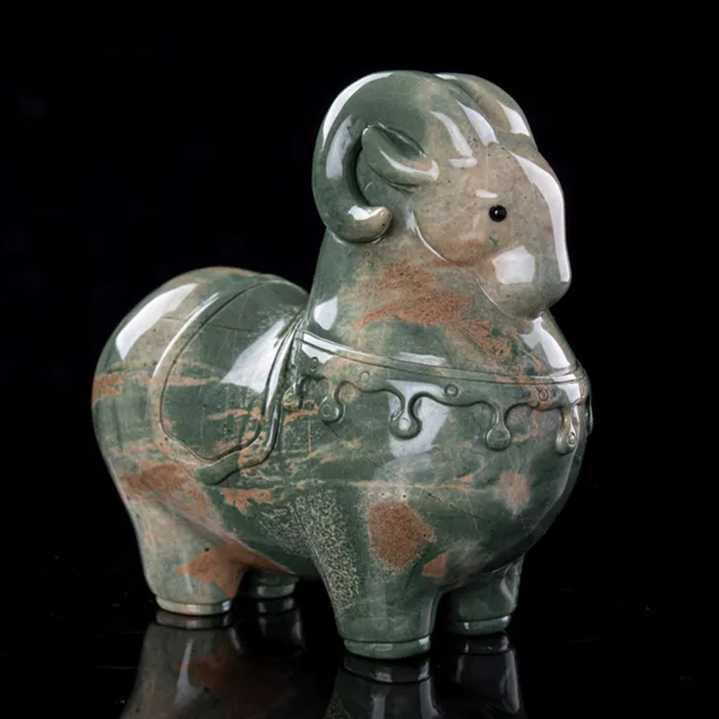 4.7" Jiulong Jade Bighorn Sheep  #CTC0088
