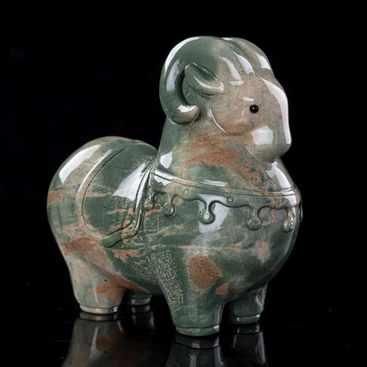 4.7" Jiulong Jade Bighorn Sheep  #CTC0087