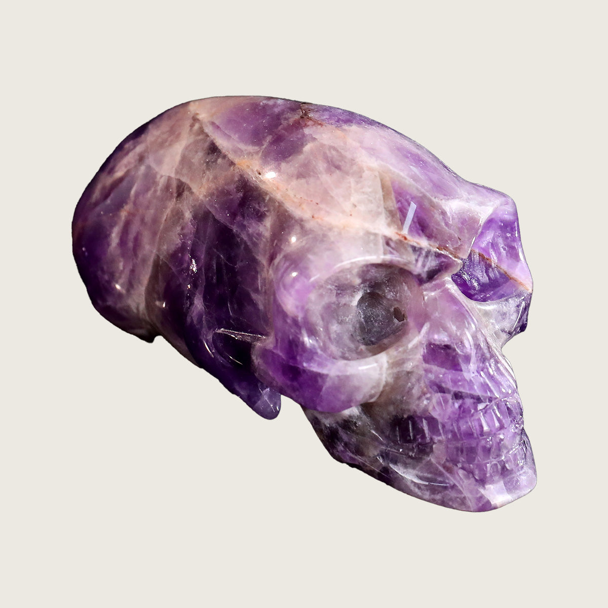 3.9" Amethyst Alien Skull Carving  #CSC0009