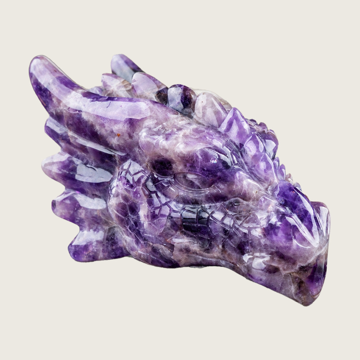 6.0" Amethyst Dragon Skull Carving  #CSC0004
