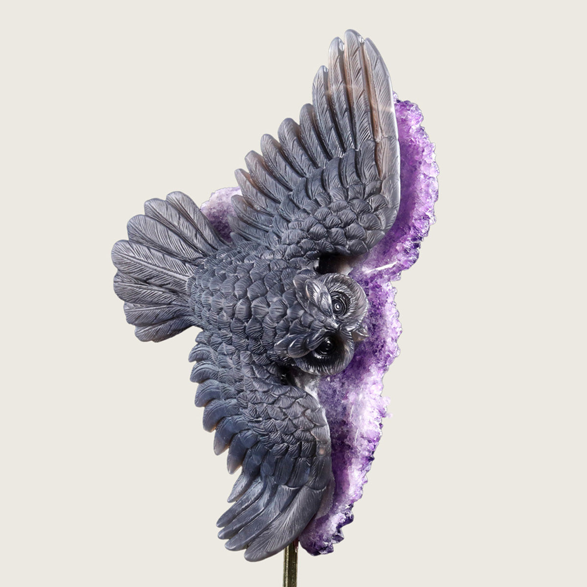 11.5" Druzy Agate Geode Carving  #GDC0011