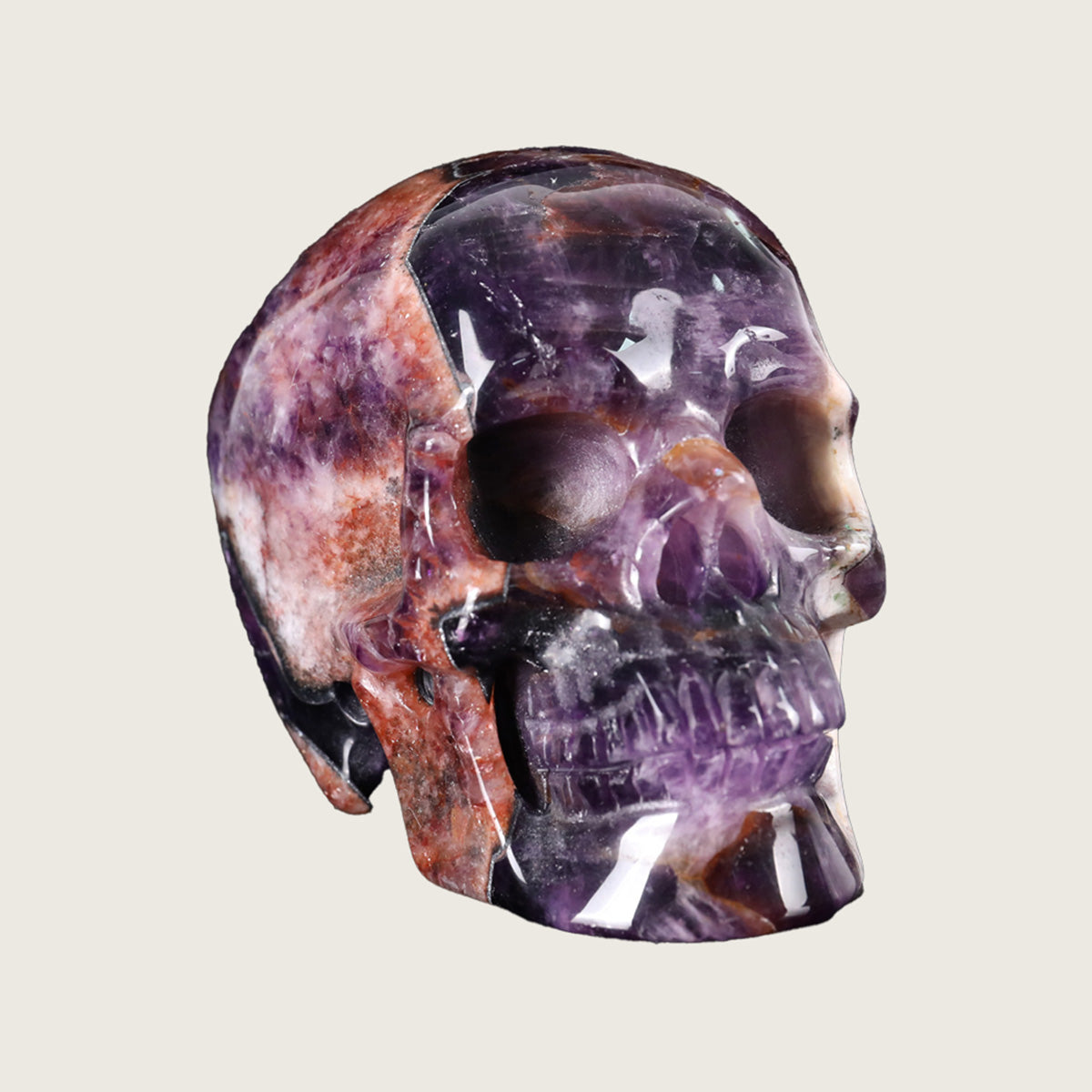 3.0" Dream Amethyst Crystal Skull Carving  #SKH30044
