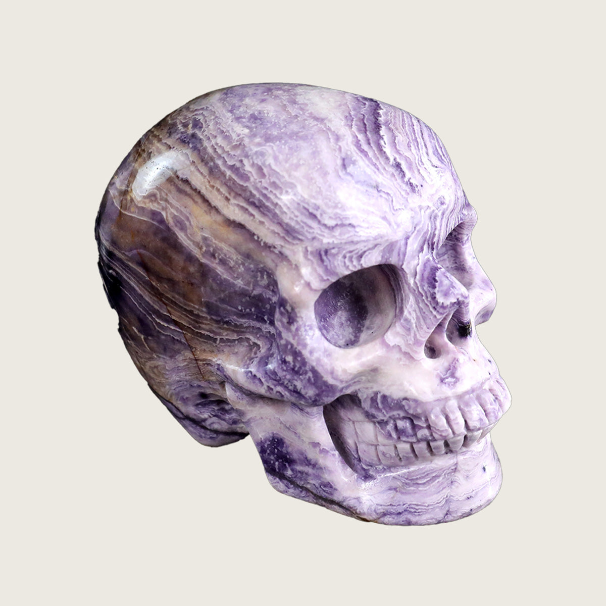 3.0" Purple Malachite Crystal Skull Carving  #SKH30031