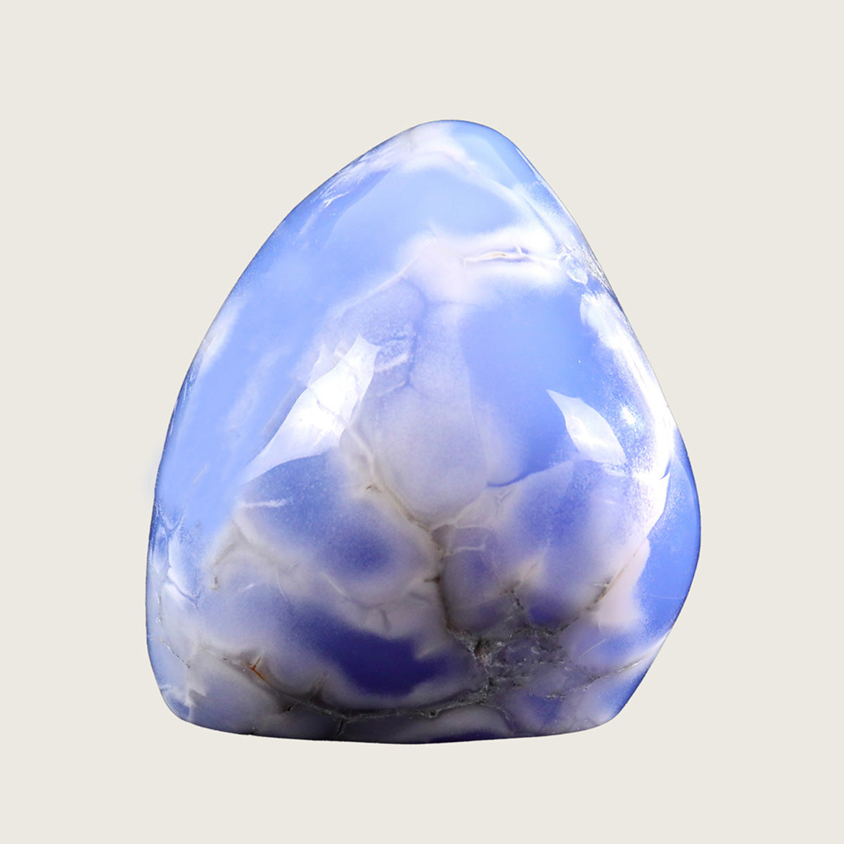 4.2" Blue Chalcedony Polished Stone Carving  #CHA0002