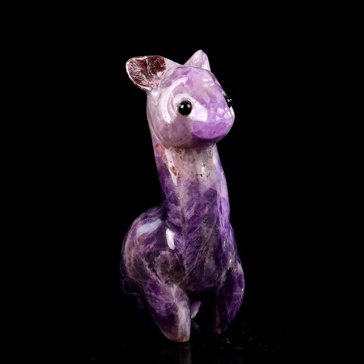 1.4" Amethyst Alpaca Carving  #CHA0033