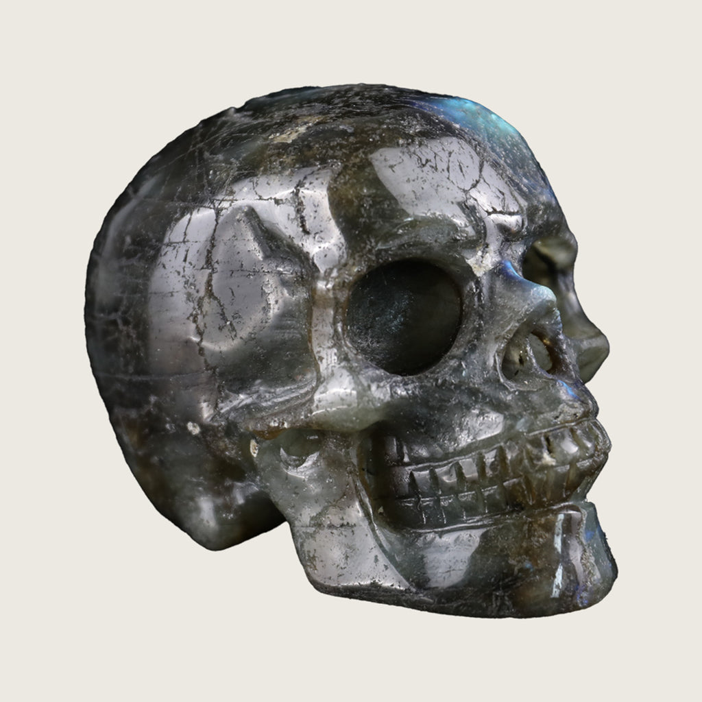 3.0" Labradorite Crystal Skull Carving  #SKH30083