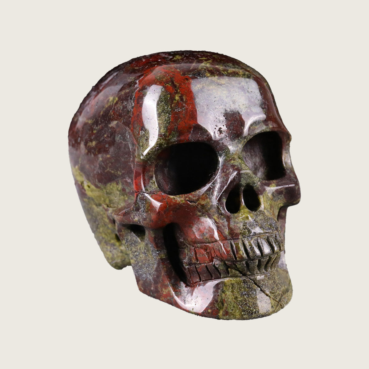 2.2" Dragon Blood Jasper Crystal Skull Carving  #SKH22050